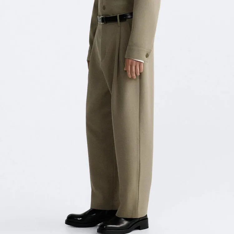 ZARA Casual Pants Men's Light Brown Yellow-4