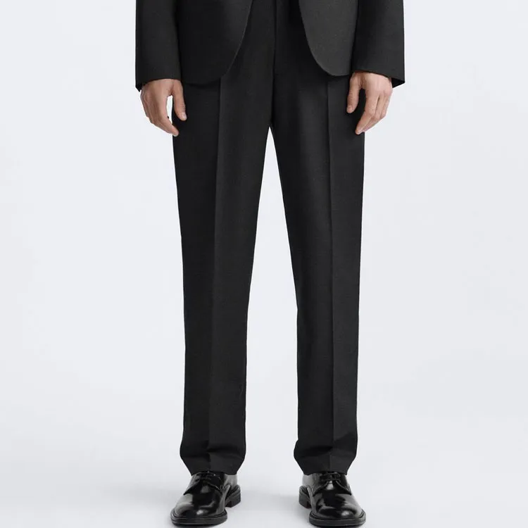 ZARA Suit Trousers Men Black-2
