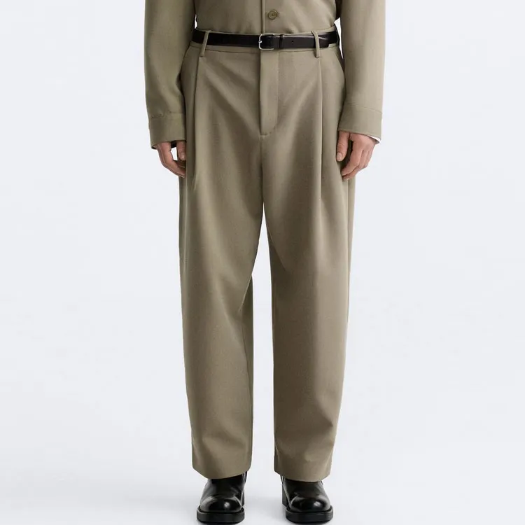 ZARA Casual Pants Men's Light Brown Yellow-2