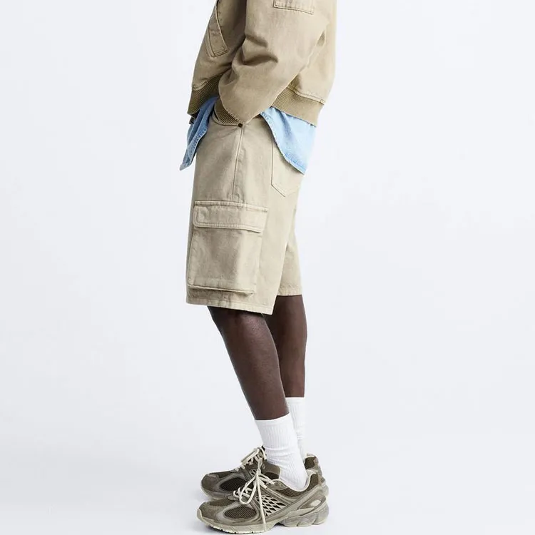 ZARA Casual Shorts Men Sand-4