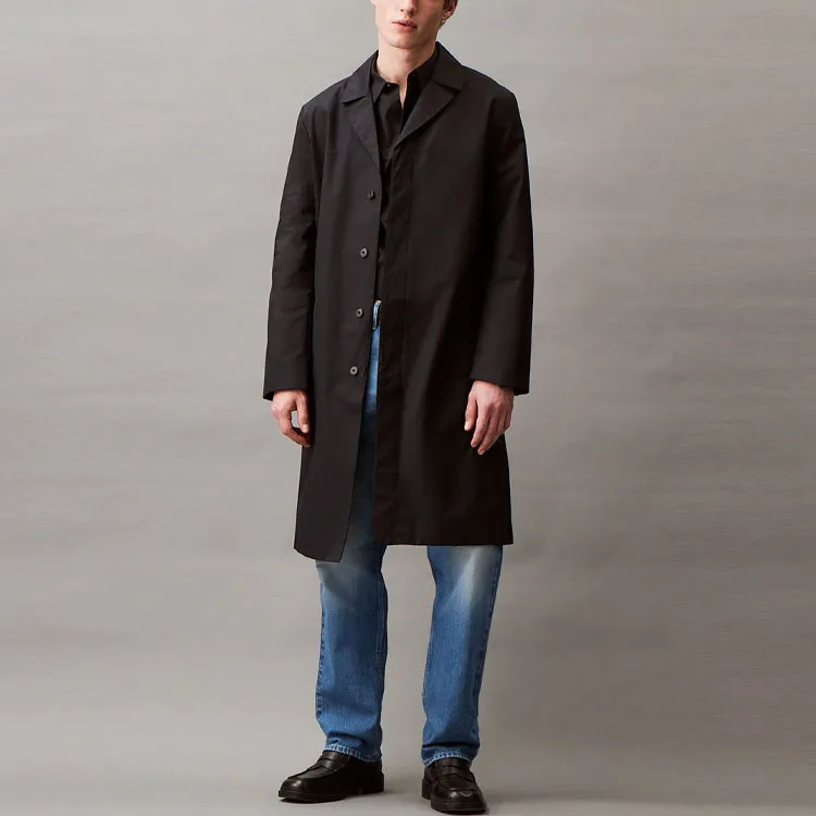 CALVIN KLEIN Trench Coat Men's Black-1