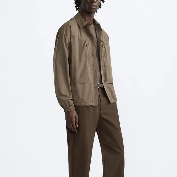 ZARA Jackets Men Tan-4