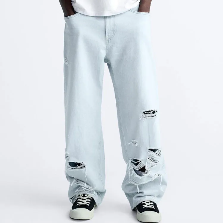ZARA Jeans Men Light Blue-4
