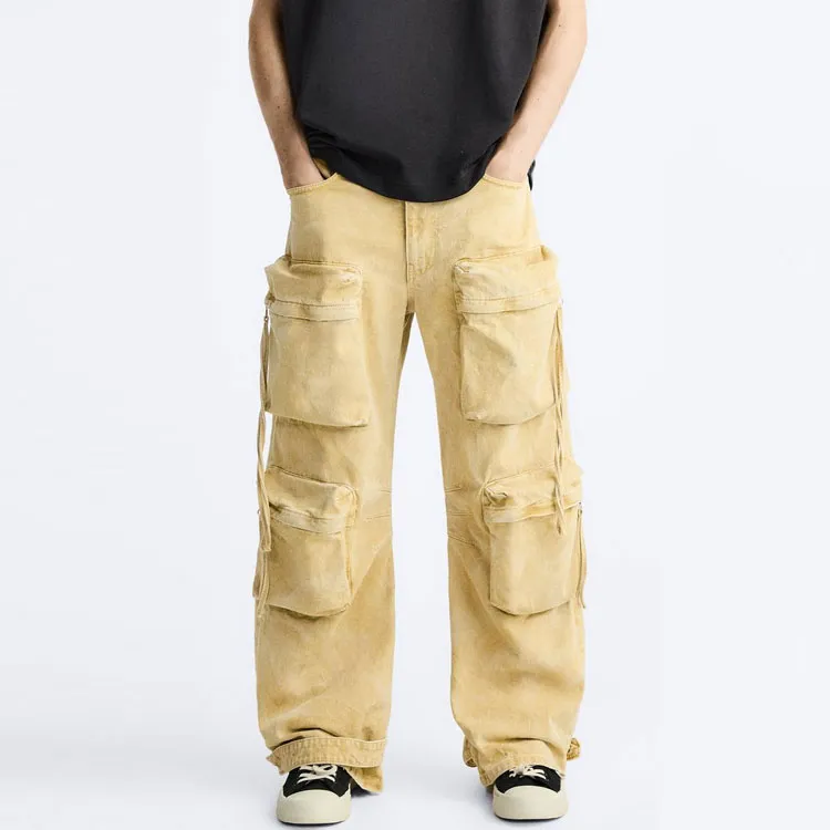 ZARA Casual Pants Men's Mustard-2