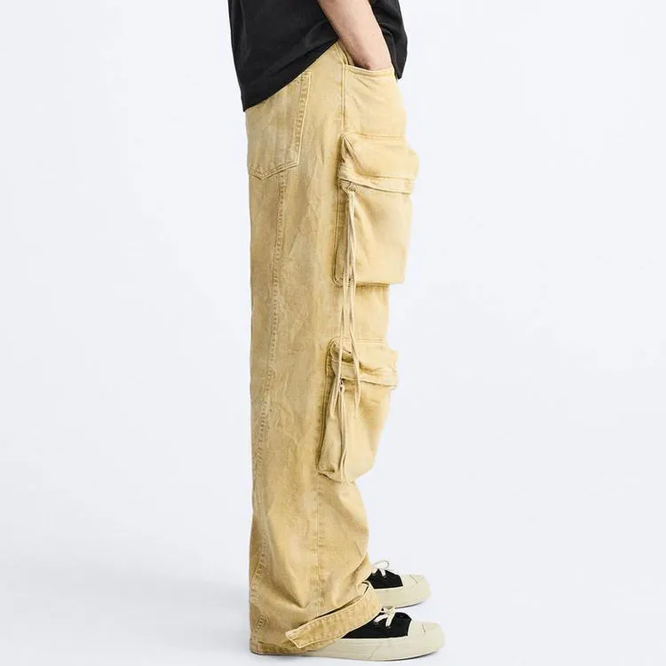 ZARA Casual Pants Men's Mustard-4