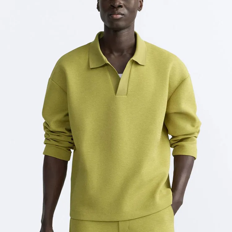 ZARA Polo Shirts Men Lime-2