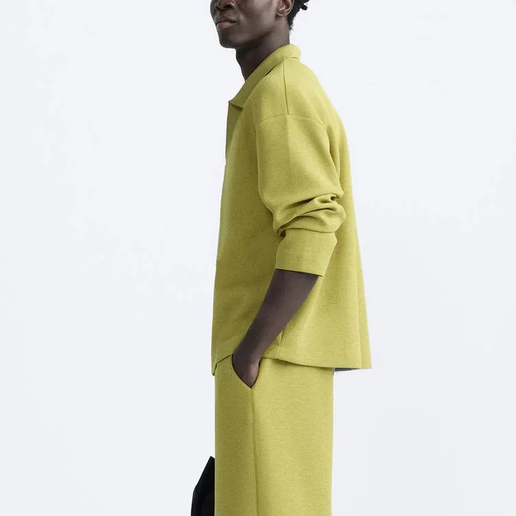 ZARA Polo Shirts Men Lime-4