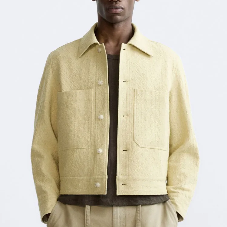 ZARA Jackets Coats Men's Grass Green-2