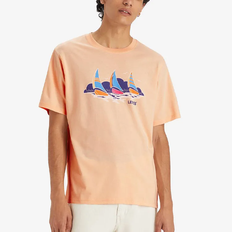 Levis T-Shirts Men Pink-1