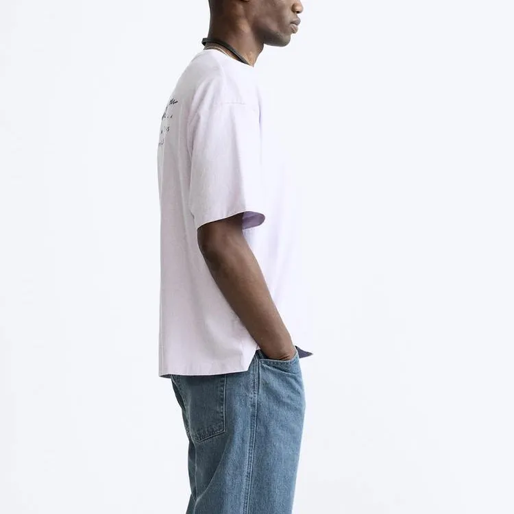 ZARA T Shirts Men Purple-4