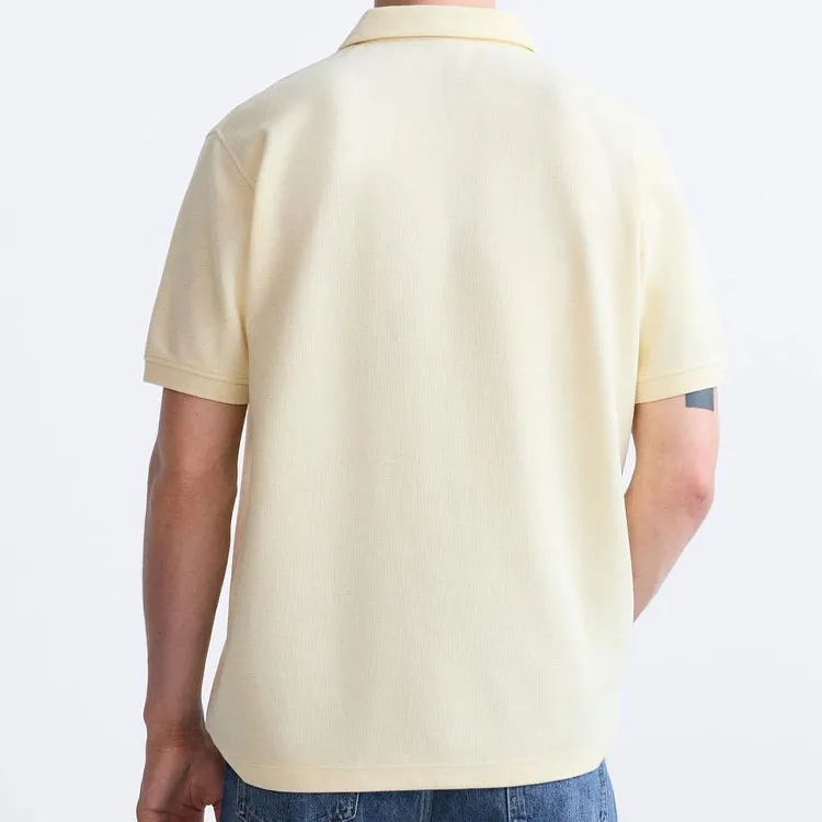 ZARA Polo Shirt Men's Light Yellow-3