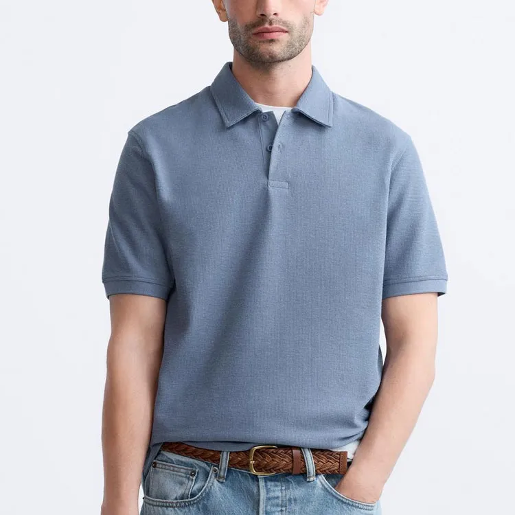 ZARA Polo Shirts Men Blue-2