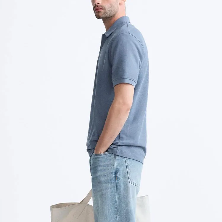 ZARA Polo Shirts Men Blue-4