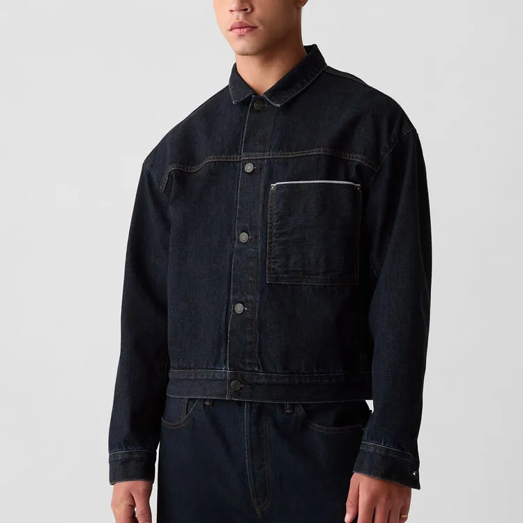 GAP Denim Jacket Men's Dark Wash Blue-1