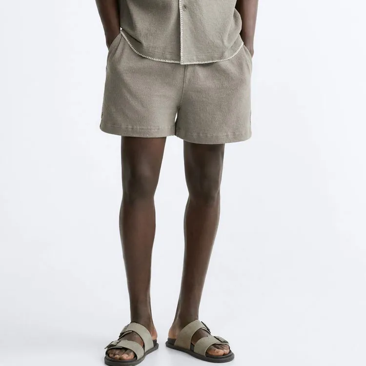ZARA Casual Shorts Men Brown-2