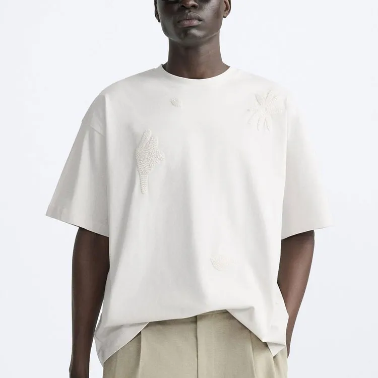 ZARA T-Shirts Men White-2