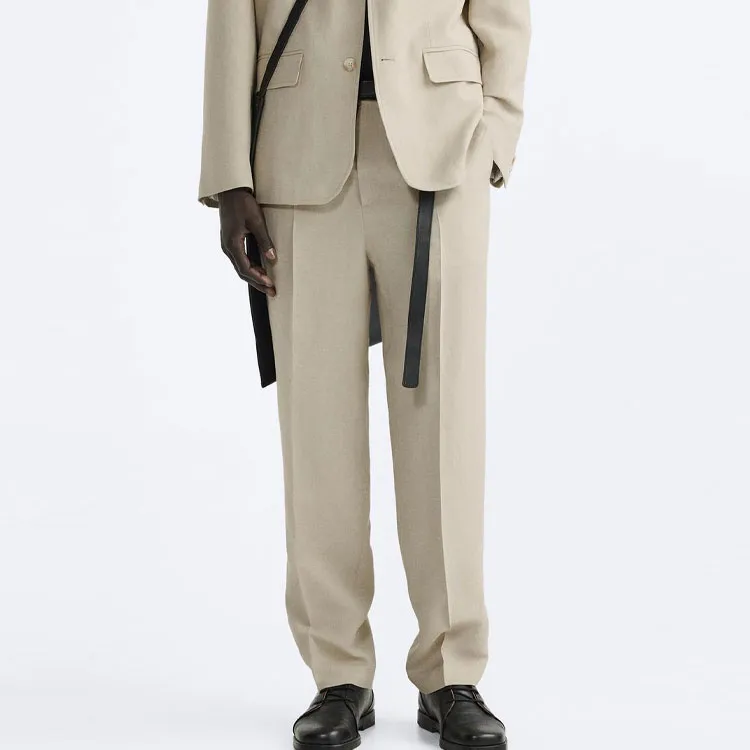 ZARA Suit Trousers Men Beige-2