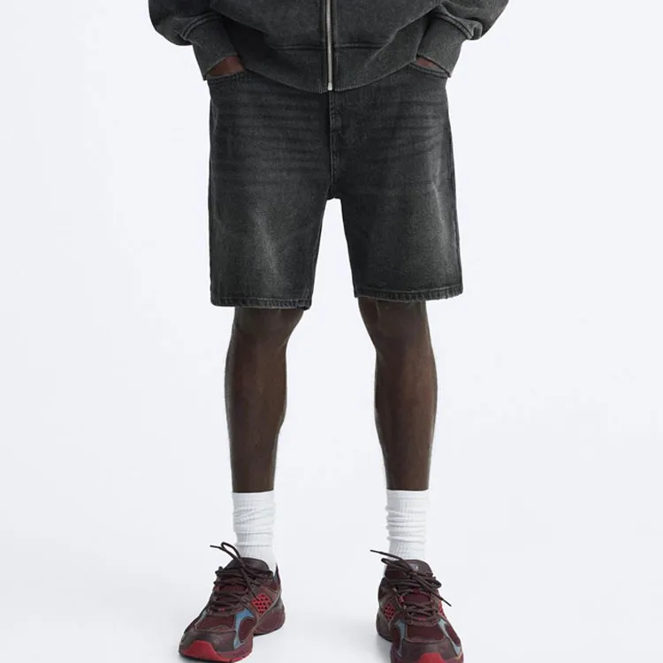 ZARA Denim Shorts Men's Dark Gray-2