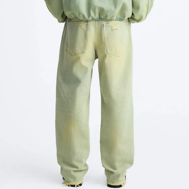 ZARA Jeans Men Yellow-3