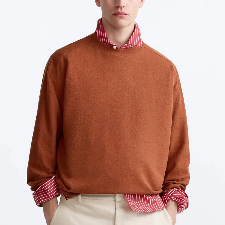 ZARA Sweatshirt Men's Brick Red-2