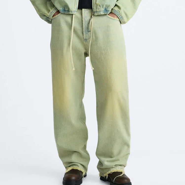 ZARA Jeans Men Yellow-2