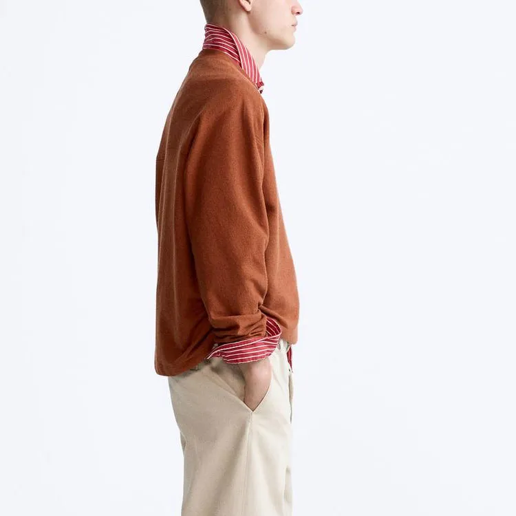ZARA Sweatshirt Men's Brick Red-4