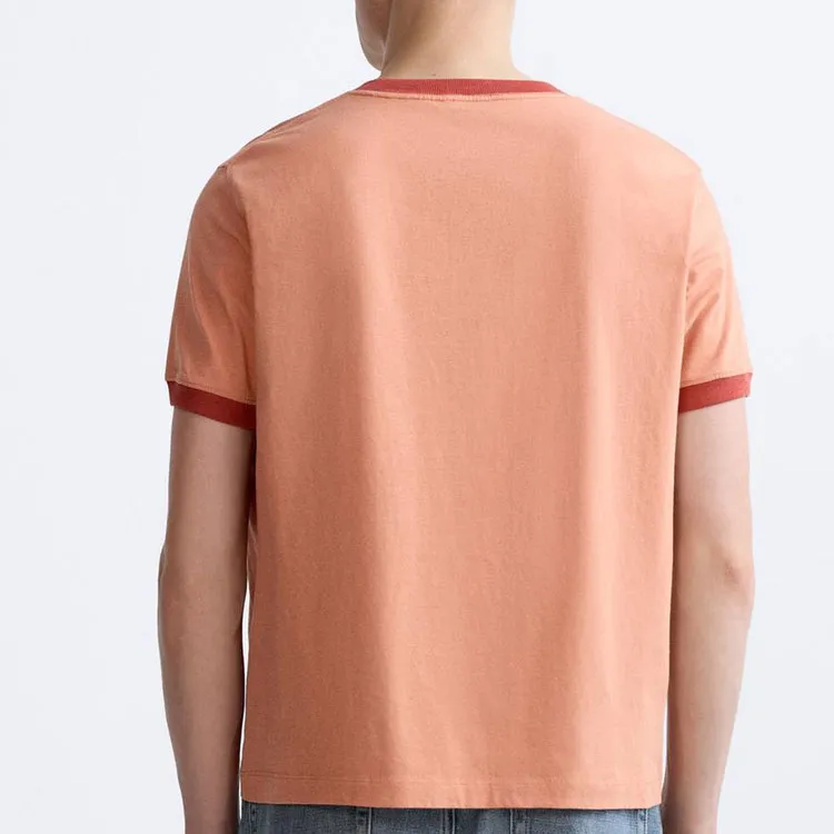 ZARA T-Shirts Men Ochre Red-3