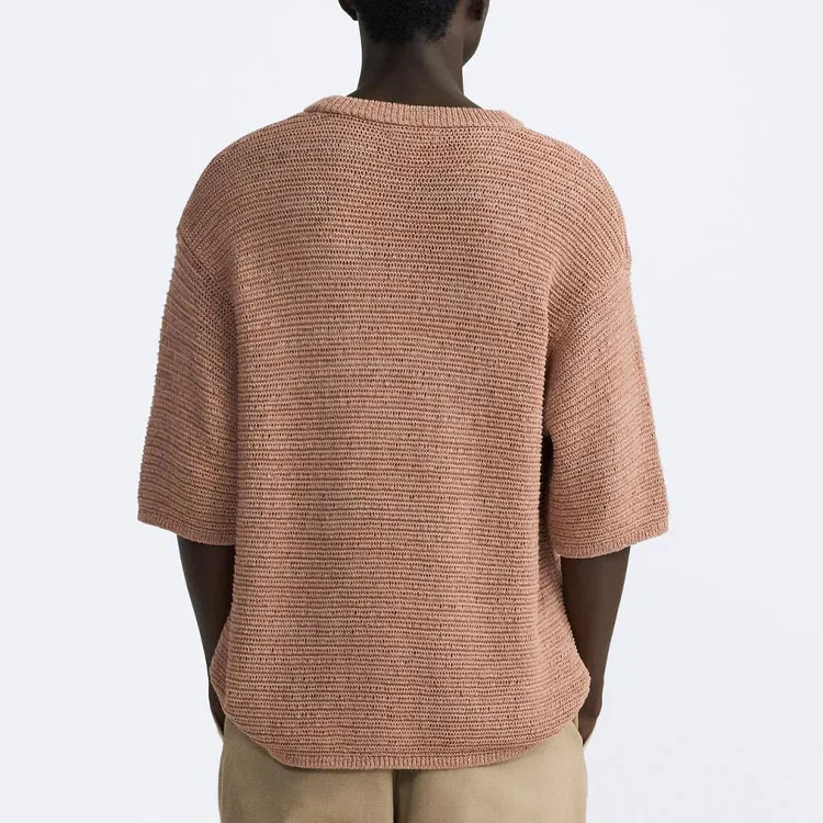 ZARA T Shirt Men's Earth Gray Pink-3