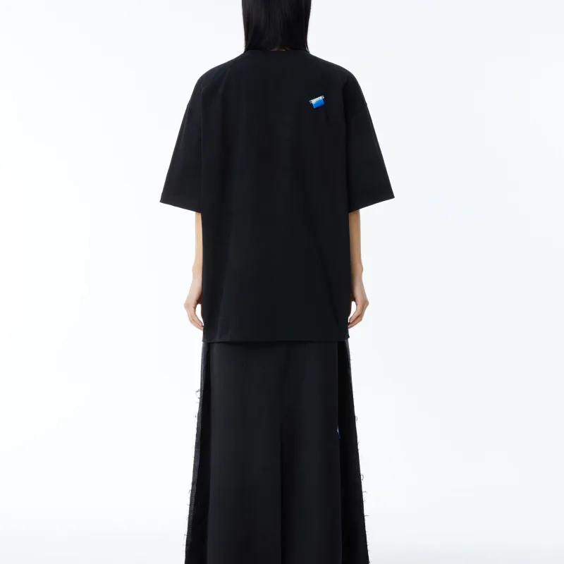 ADER ERROR Exposed tag Jersey T shirt-3