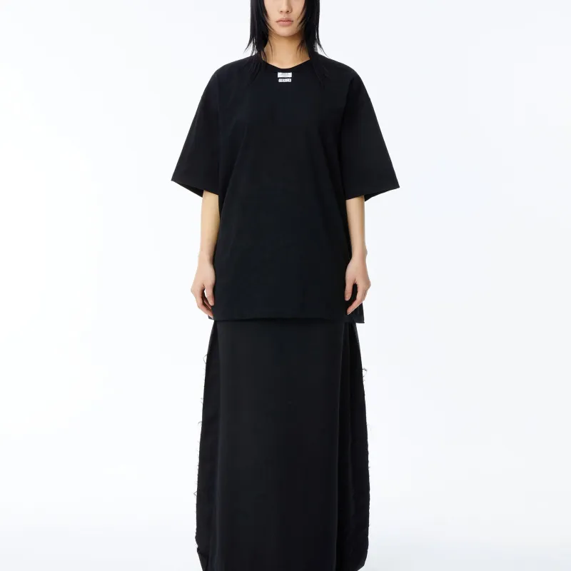 ADER ERROR Exposed tag Jersey T shirt-2