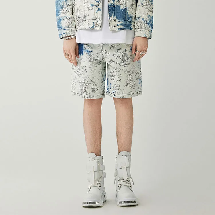 JOHN RICHMOND SS24 Denim Shorts Men's Multicolor Pattern-2