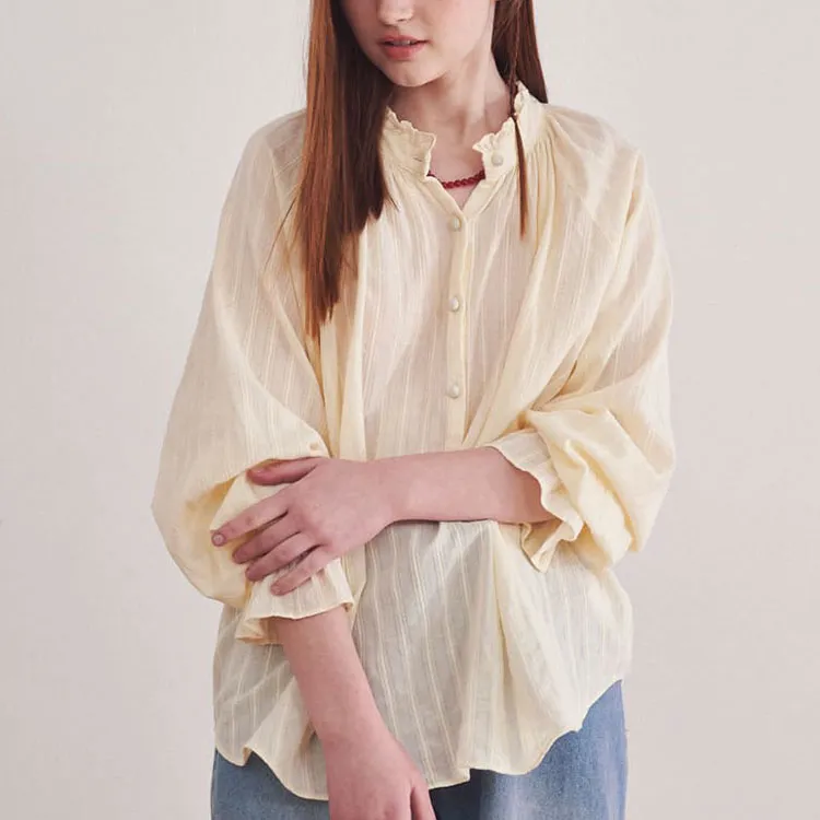 RONRON Shirts Women's Cream-4