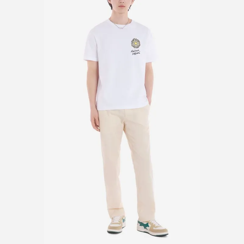 Maison Kitsune Logo Embroidered Straight Leg Trousers-2