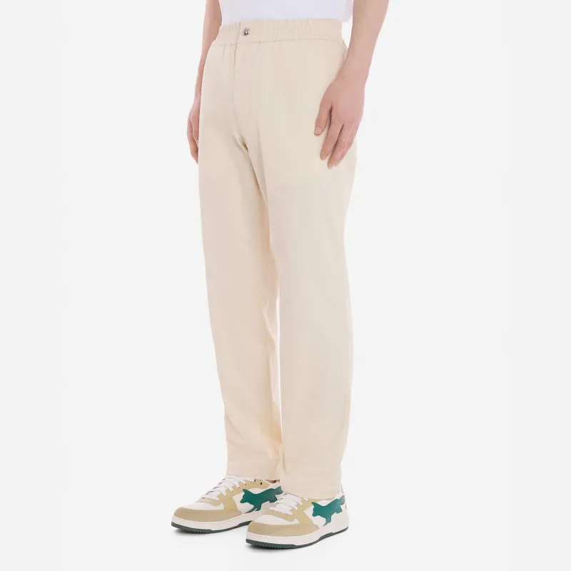 Maison Kitsune Logo Embroidered Straight Leg Trousers-4