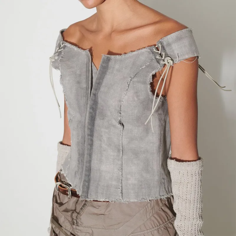 OUR LEGACY Unfinished effect Sleveless Top-7