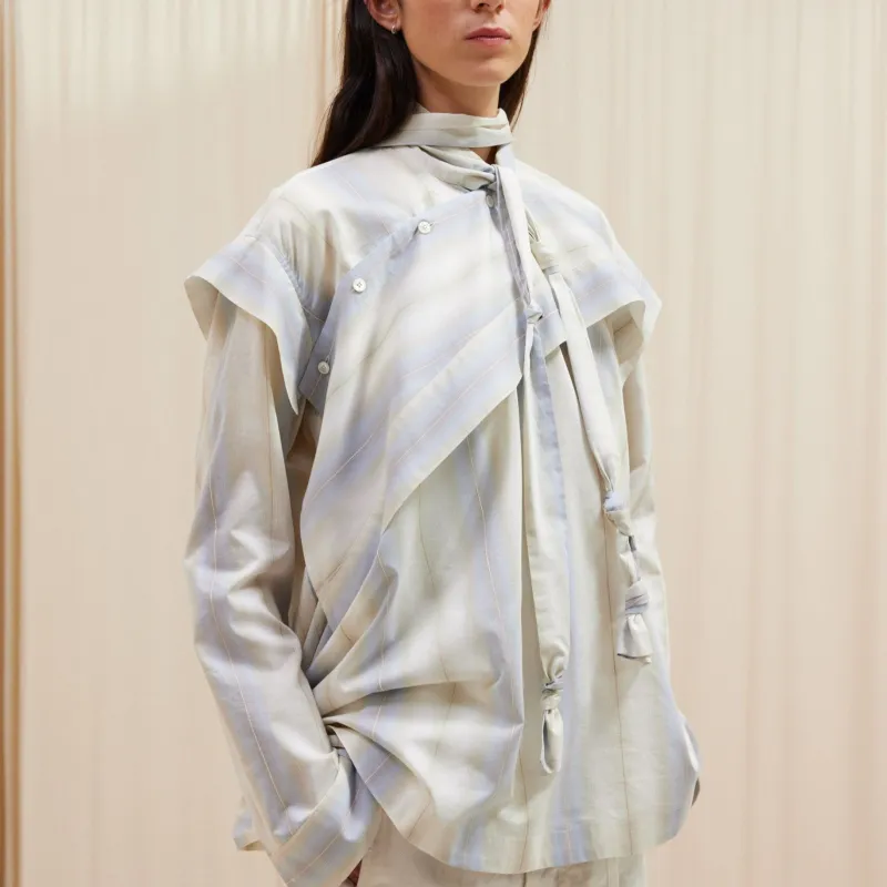 Lemaire Asymmetrical Scarf Blouse-1