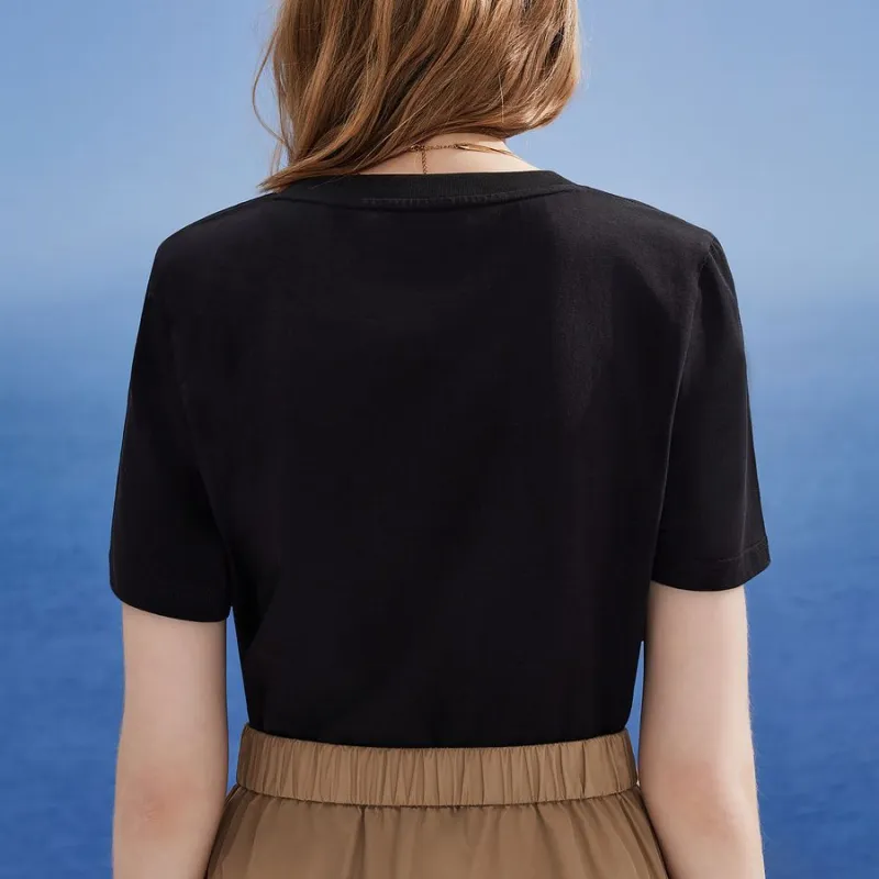 DKNY SS24 T Shirt Women's Black-2