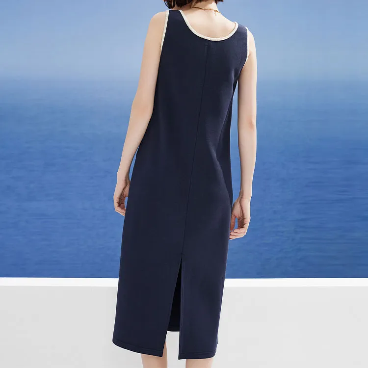 DKNY SS24 Sleeveless Dress Women's Dark Blue-2