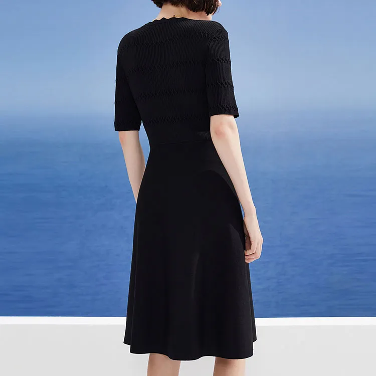 DKNY SS24 Short Sleeved Dress Women's Black-2