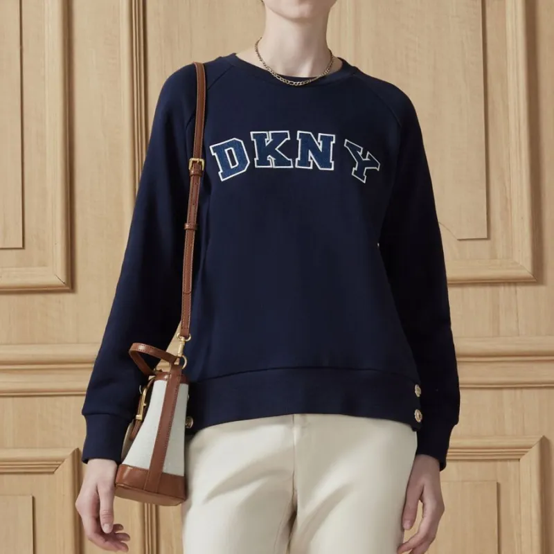 DKNY Sweatshirt Women's Navy Blue-1