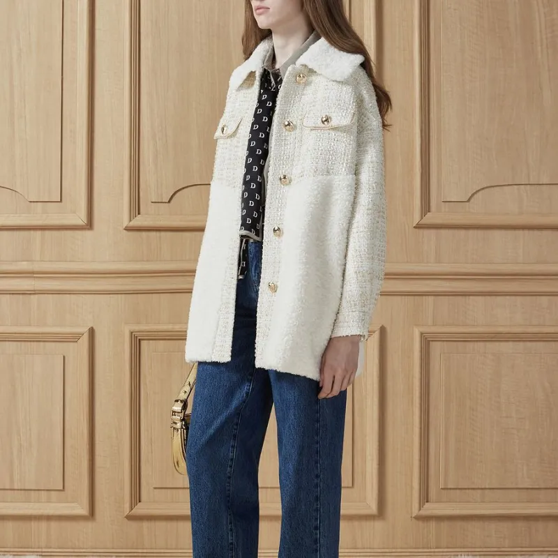 DKNY Coats Women's White-3