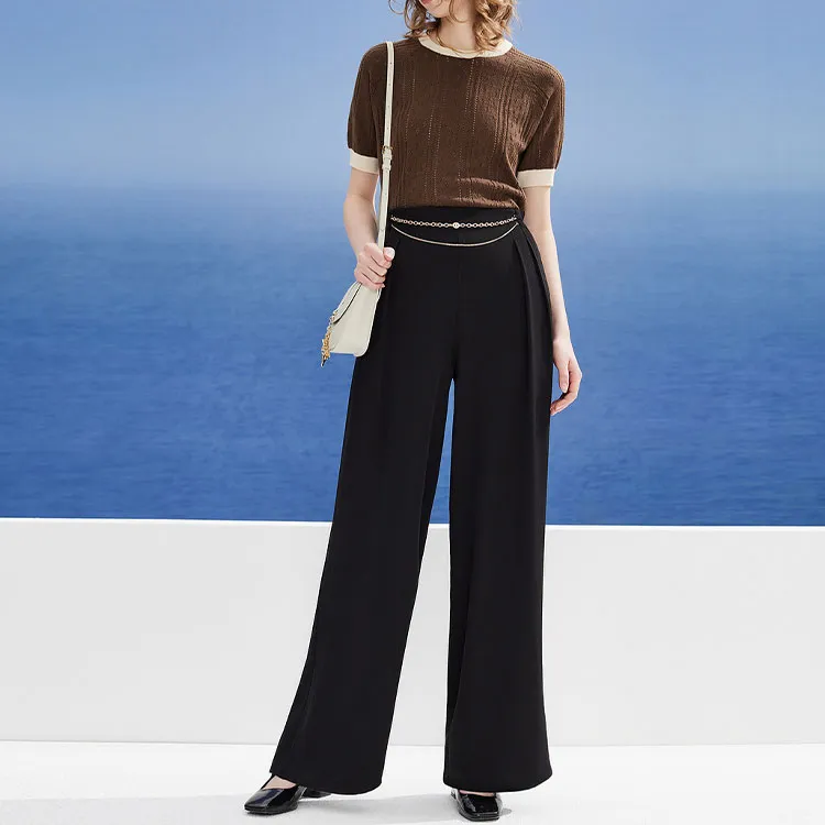 DKNY SS24 Casual Pants Women's Black-1
