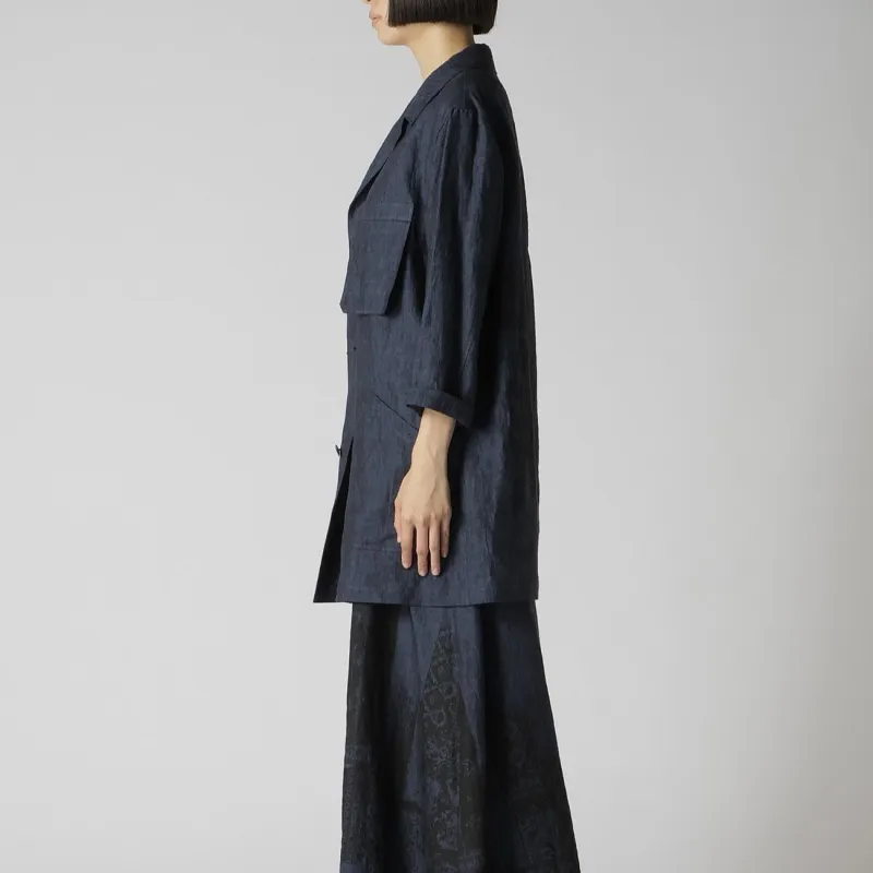 Yohji Yamamoto Y's SS24 Jackets & Coats Women's Marine Blue-4