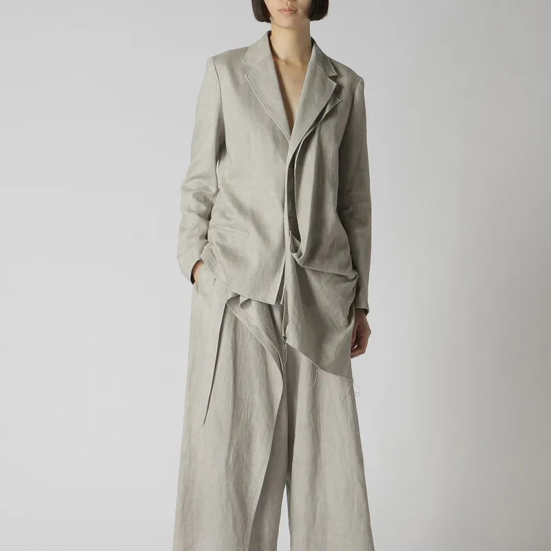 Yohji Yamamoto Y's SS24 Jackets & Coats Women's Light Gray-2