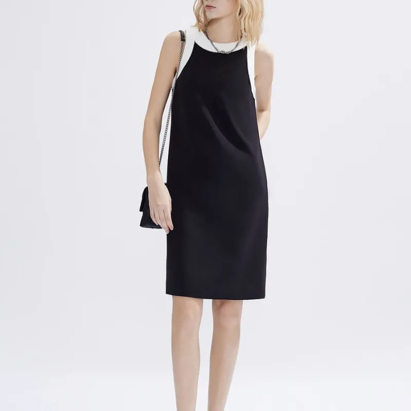 DKNY SS24 Sleeveless Dress Women's Black & Multicolor-1