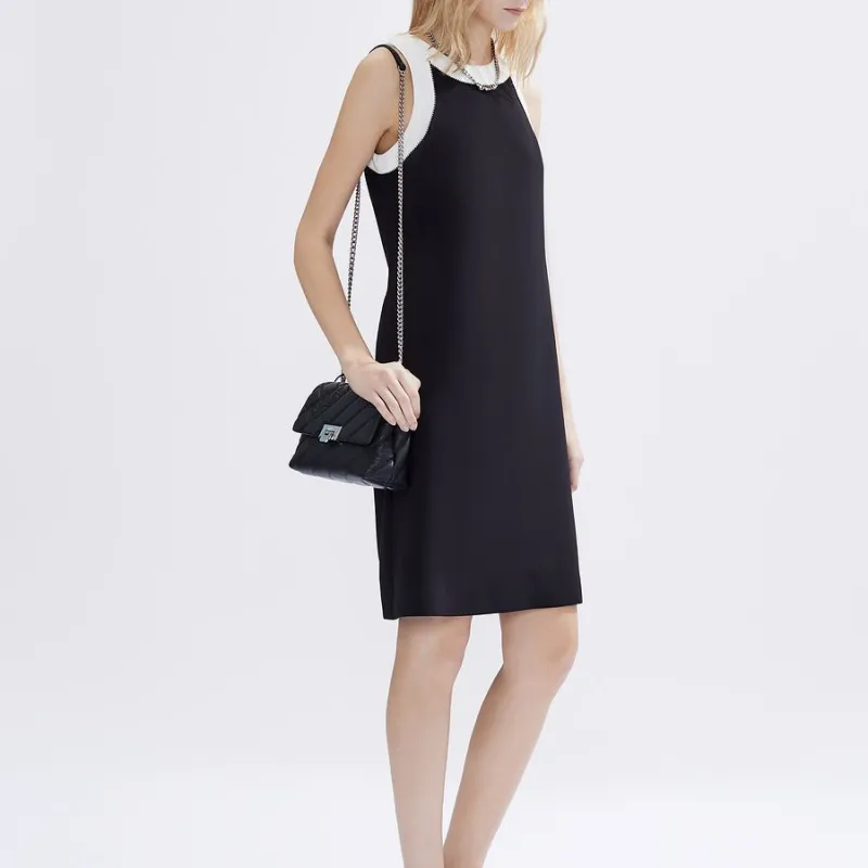 DKNY SS24 Sleeveless Dress Women's Black & Multicolor-3