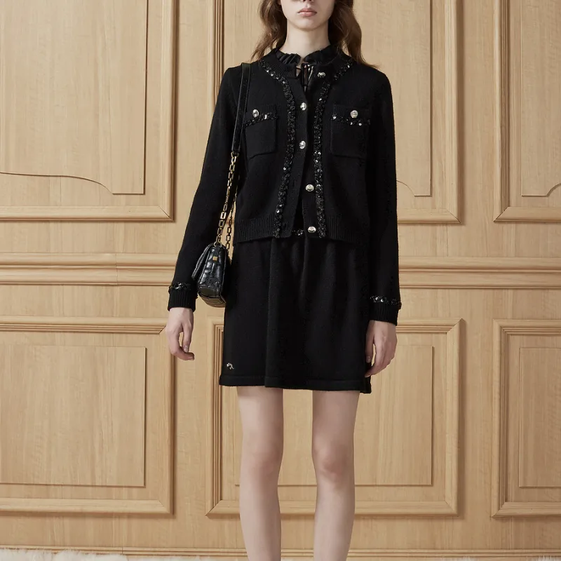 DKNY Casual Short Skirts Women's Black-1