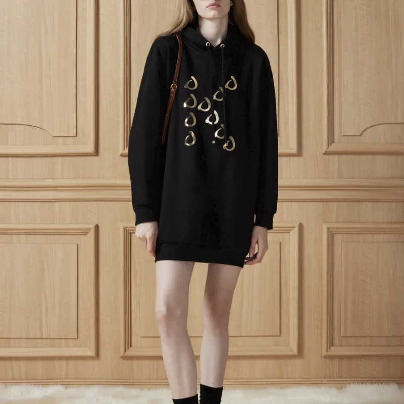 DKNY Long Sleeved Dress Women's Black-1
