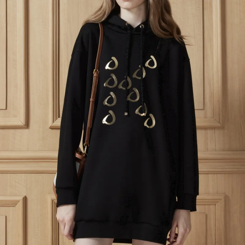 DKNY Long Sleeved Dress Women's Black-2