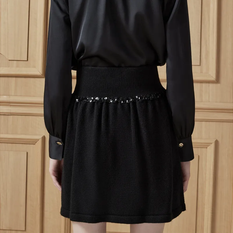 DKNY Casual Short Skirts Women's Black-2